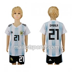 Maillot de Foot Argentine Dybala 21 Enfant Domicile Coupe du monde 2018